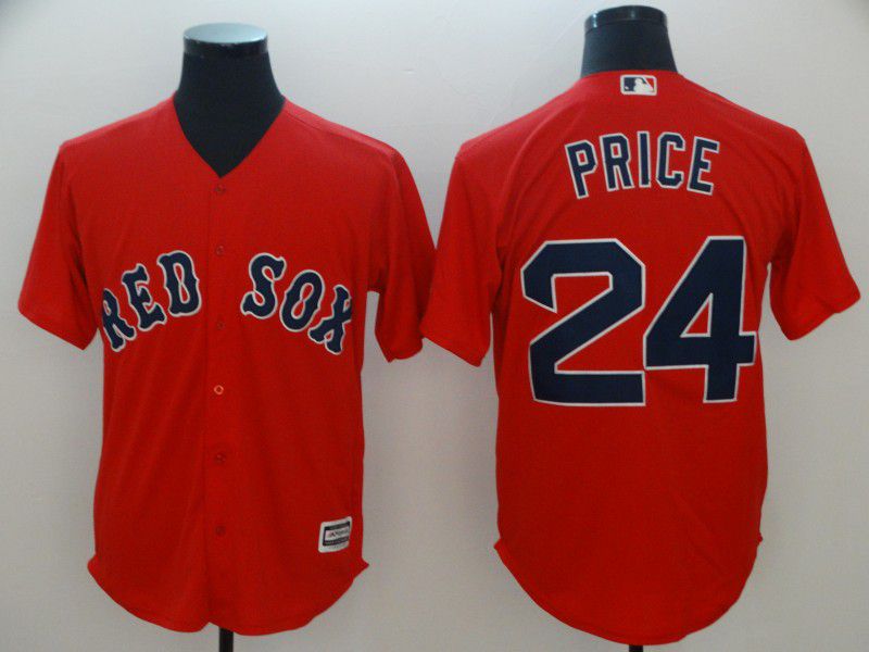 Men Boston Red Sox 24 Price Red Game MLB Jerseys